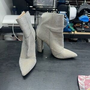 Steve Madden Shimmering Silver Heeled Boots